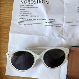 Brand New Alaia Novelty Sunglasses White oval